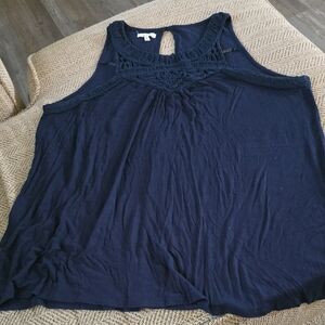 Maurices Blue Relaxed Cut Out Tank Top